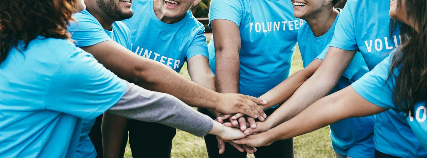 Volunteers hands